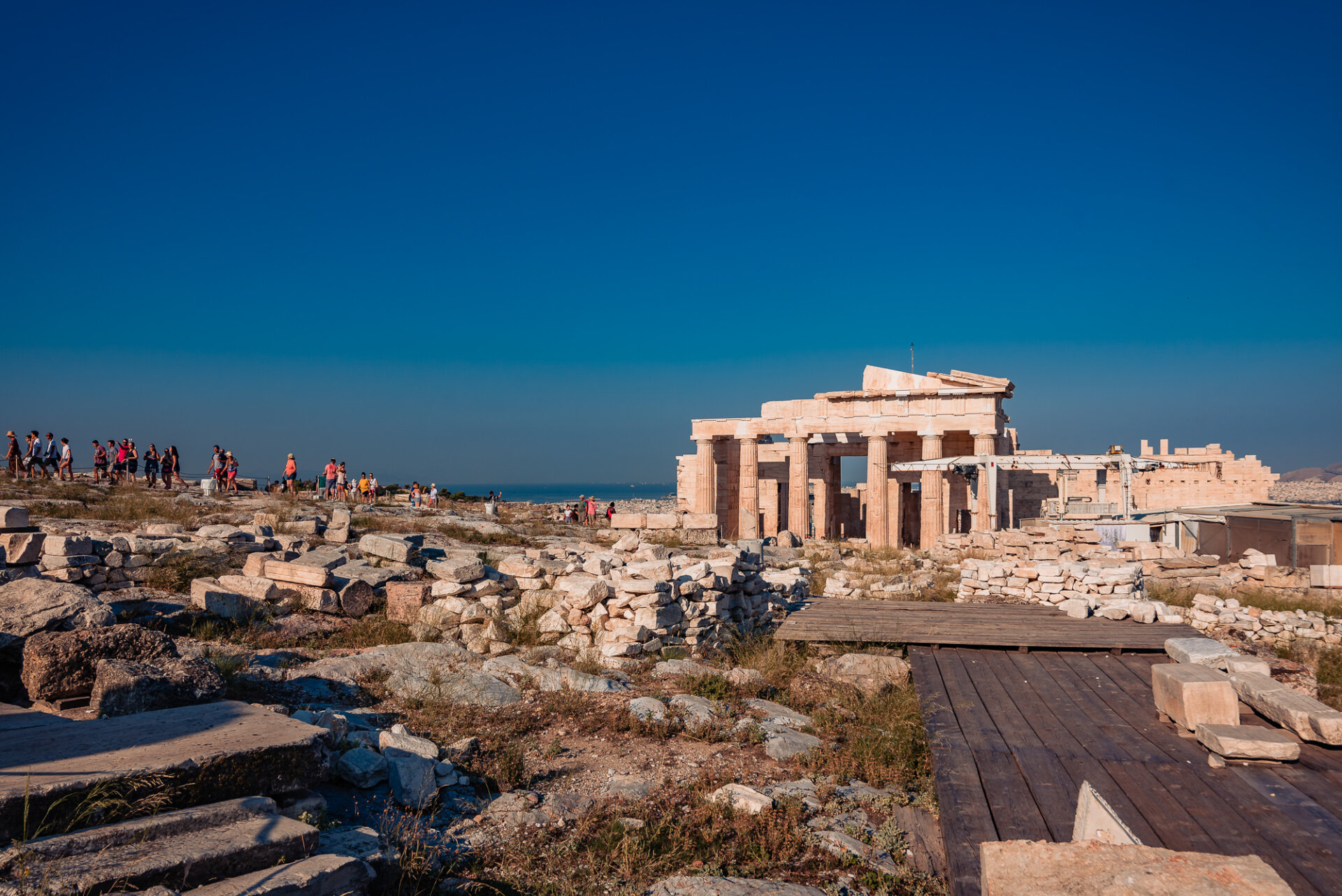 archaeological ruins on the Acropolis of Athens