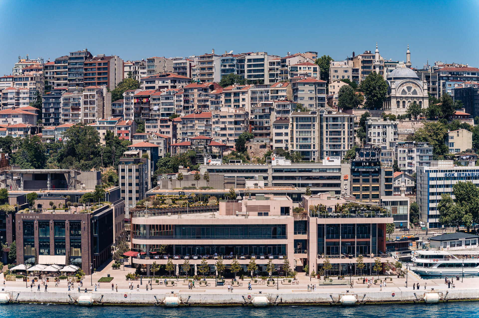 Galataport is a modern waterfront development in the Karaköy neighborhood of Istanbul, Turkey, located on the Bosphorus Strait