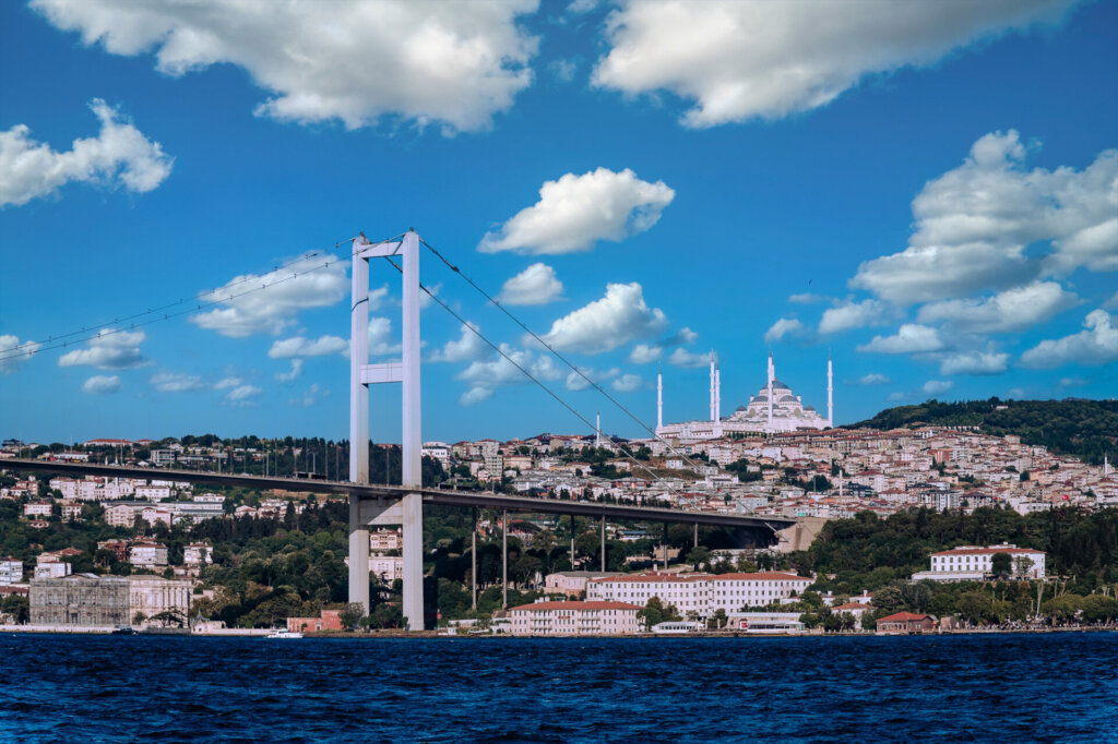 Bosphorus Bridge connecting the European and Asian continent