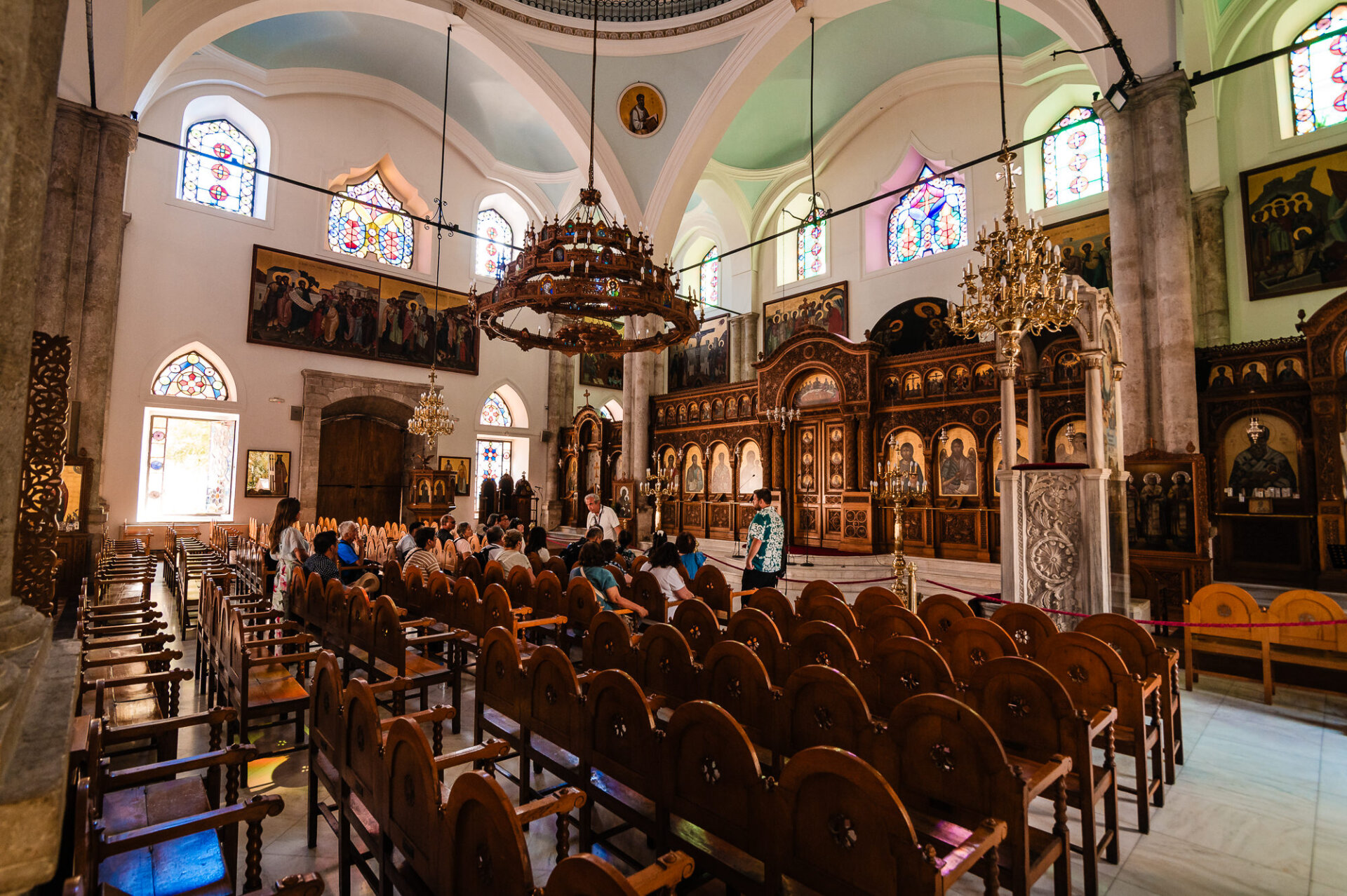 interior of the Church of Agios Titos (Saint Titus Cathedral) in Heraklion, Crete