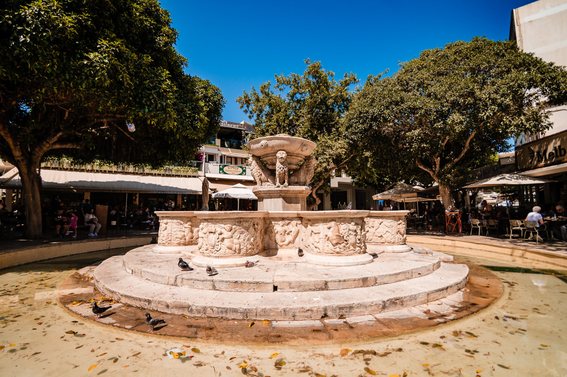 Morosini Fountain, a historic Venetian fountain located in Heraklion, Crete