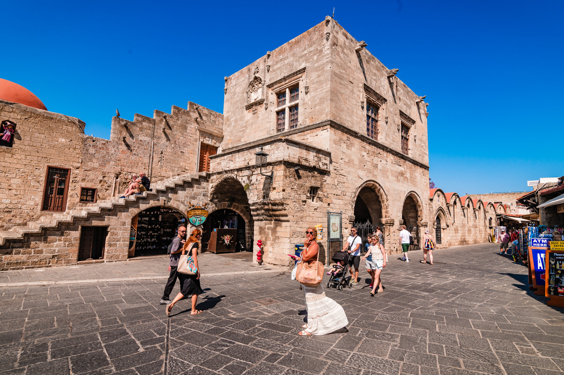 The historic Castellania in Rhodes Town, Knight's court, Rhodes Island, Greece
